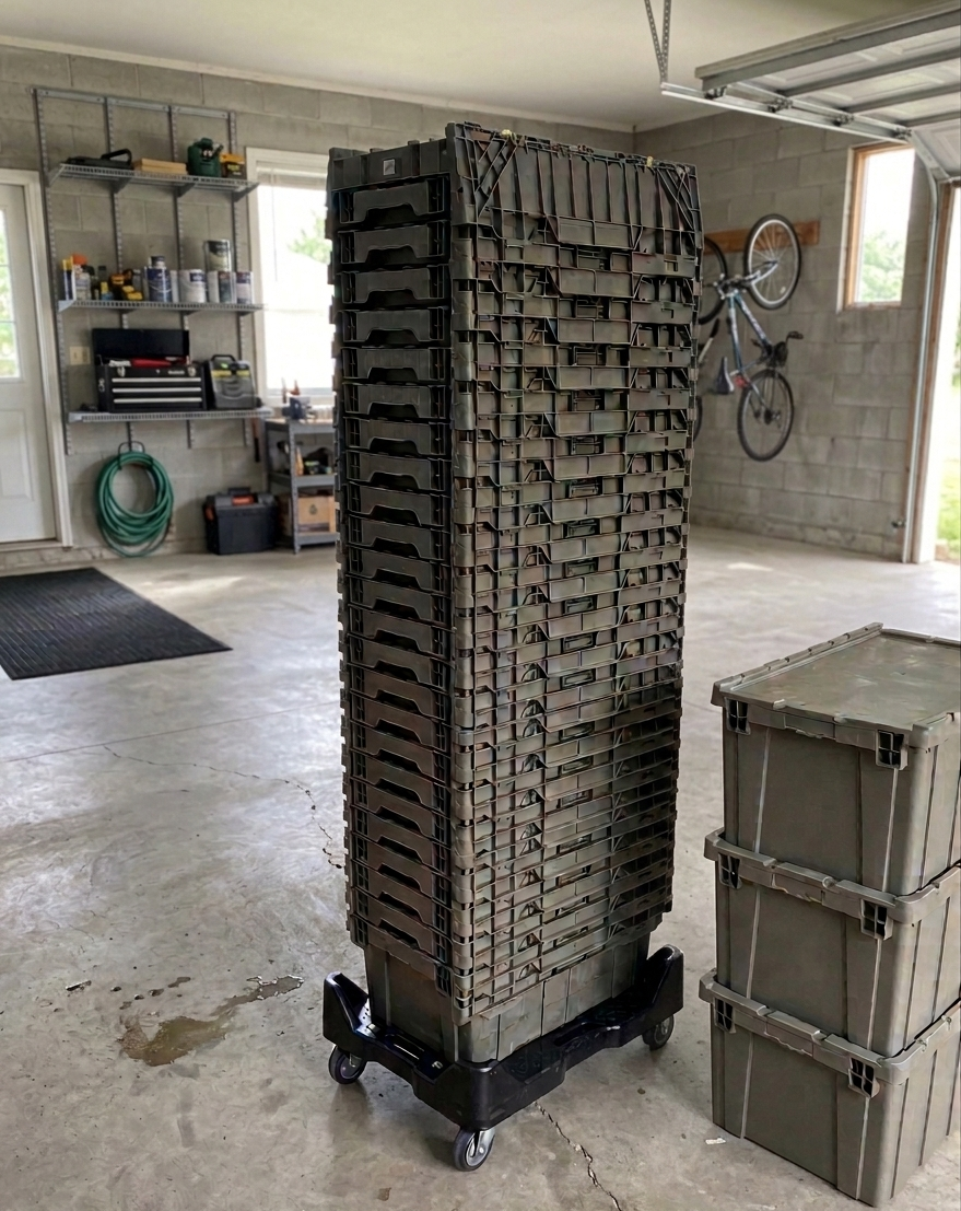 Tote inventory ready for rental
